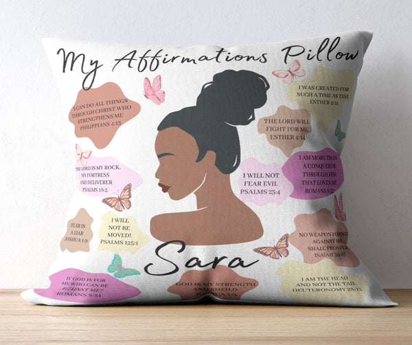 Side View Lady Affirmation Pillow Digital Download