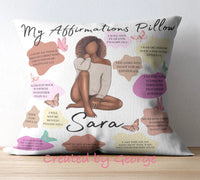 Sitting Lady Affirmation Pillow Digital Download