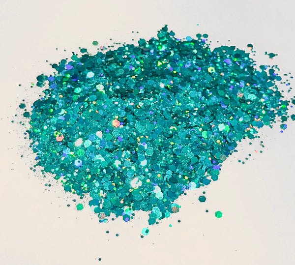 Aqua Chunky Glitter