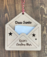 Dear Santa Letter Ornament