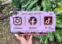 Let's Get Social.... Media Sign.  (BASIC 1)